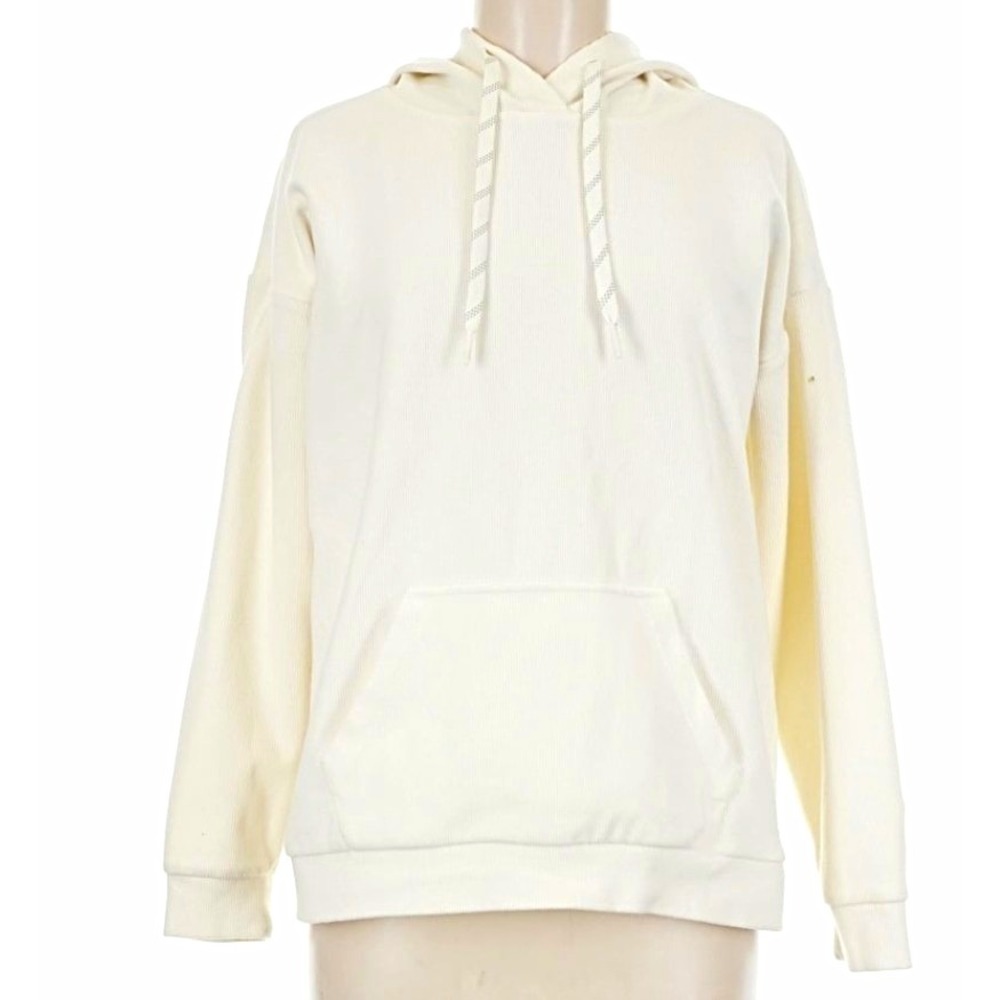 Marc New York Andrew Marc White Pullover Hoodie Womens M Hooded Pockets